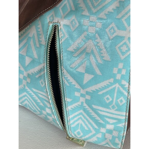 Catchfly concealed carry leather fringe Aztec print shoulder Purse Western - Picture 9 of 13